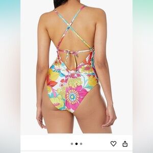 Trina Turk Fontaine Floral Scoopneck One Piece Swimsuit